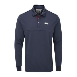 Stuburt Mens Sport Tech Long-Sleeved Polo Shirt / French Navy